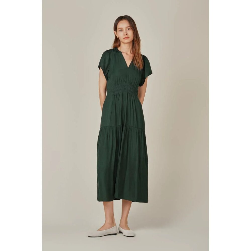 Elegant Grade and Gather Sage Green Midi Dress